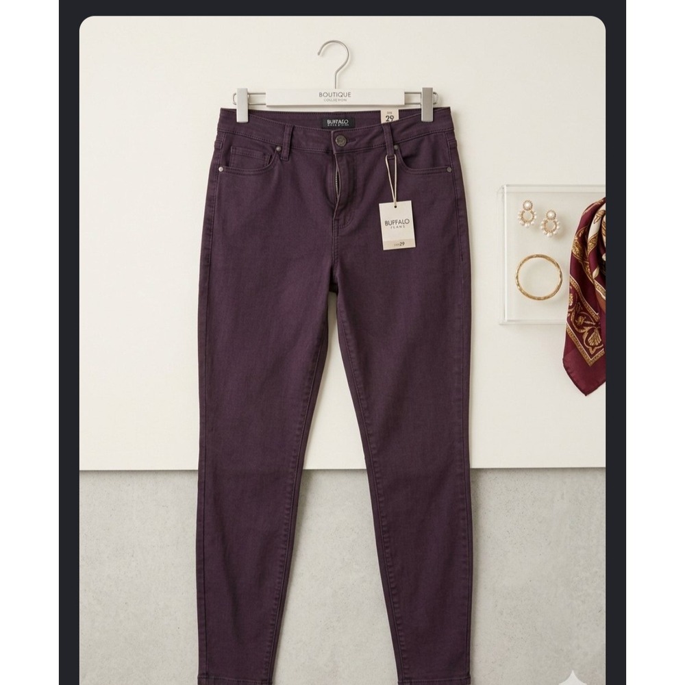 Buffalo David Bitton Hanna High Rise Skinny Jeans Plum Purple Size 10/30